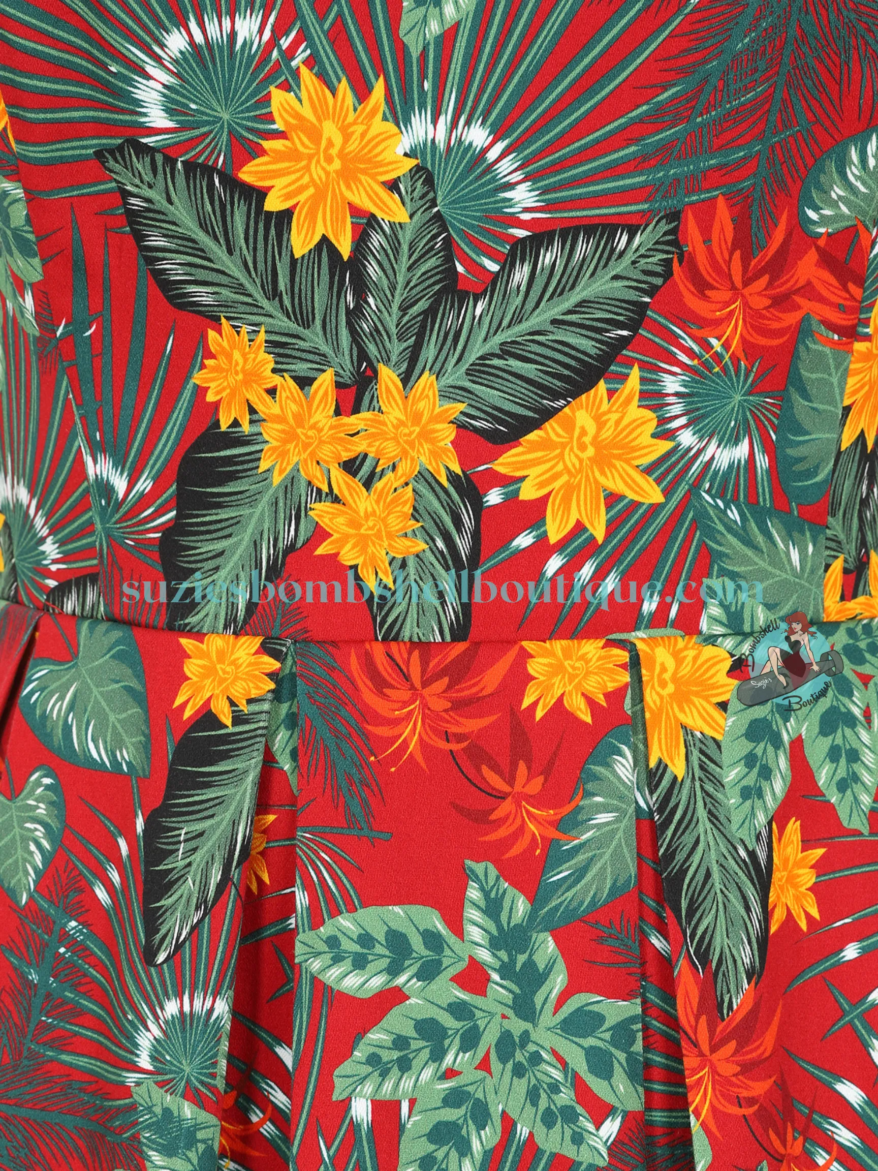 Collectif Jill Jungle Floral Swing Dress