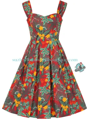 Collectif Jill Jungle Floral Swing Dress