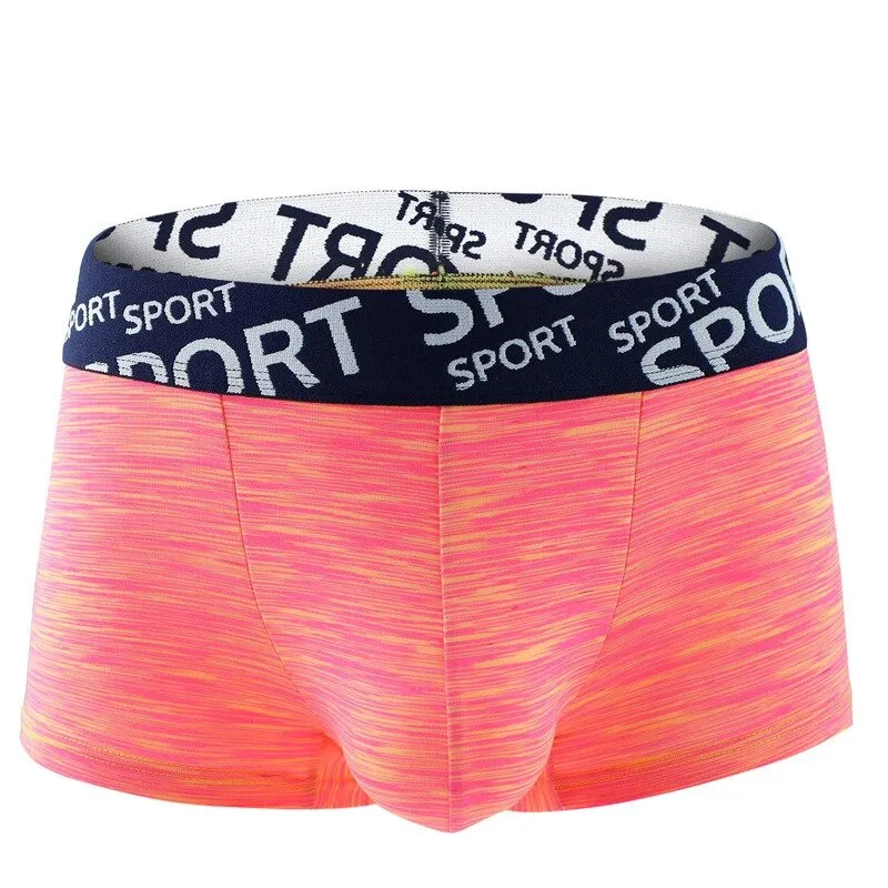 Colorful Breathable Cotton Underwear with U Convex Pouch and Widened Waistband for Men