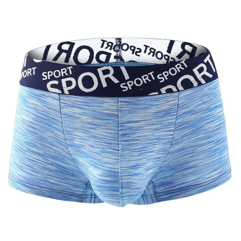 Colorful Breathable Cotton Underwear with U Convex Pouch and Widened Waistband for Men