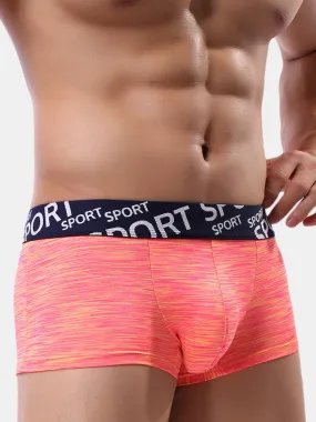 Colorful Breathable Cotton Underwear with U Convex Pouch and Widened Waistband for Men