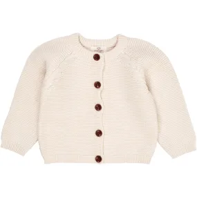 Copenhagen Colors Cream Classic Baby Cotton Cable Cardigan
