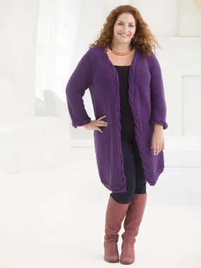 Curvy Girl® Cabled Cardigan (Knit)