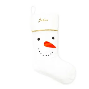 CUSTOM EMBROIDERED PLUSH CHRISTMAS STOCKING - SNOWMAN