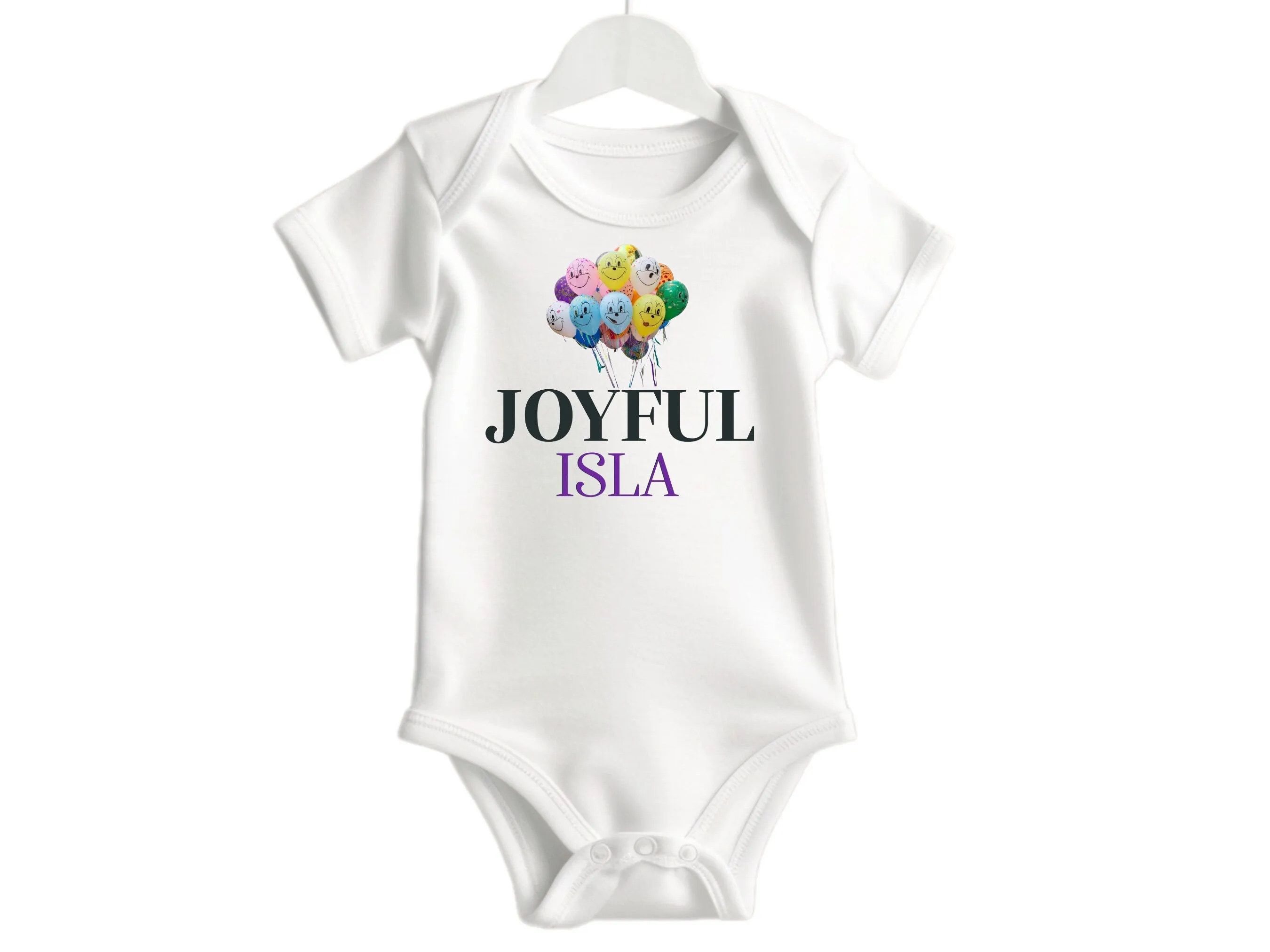Custom Joyful Birthday Baby Girls Bodysuits Gift with Baby Name For Birthday