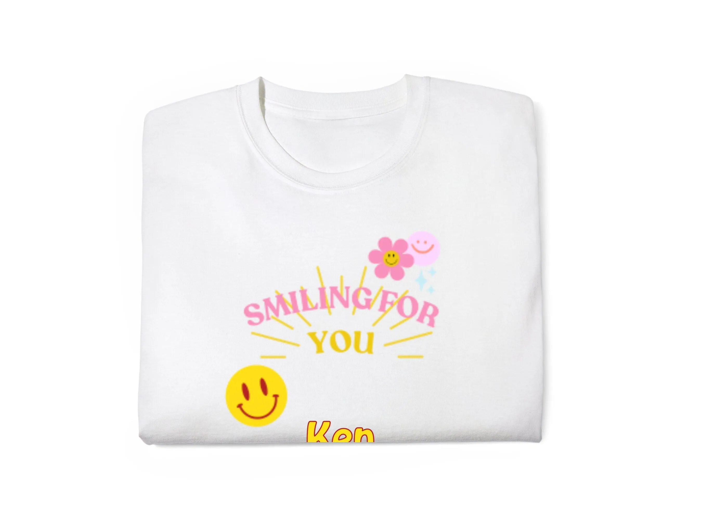 Custom Name Baby Bodysuit with Smiling for You Text for Girls
