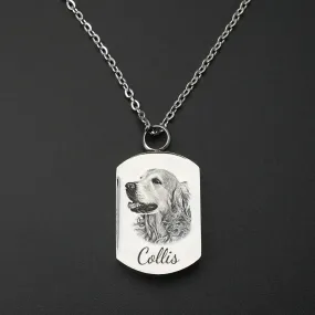 Custom Personalized Pet Photo Pendant Cremation Necklace