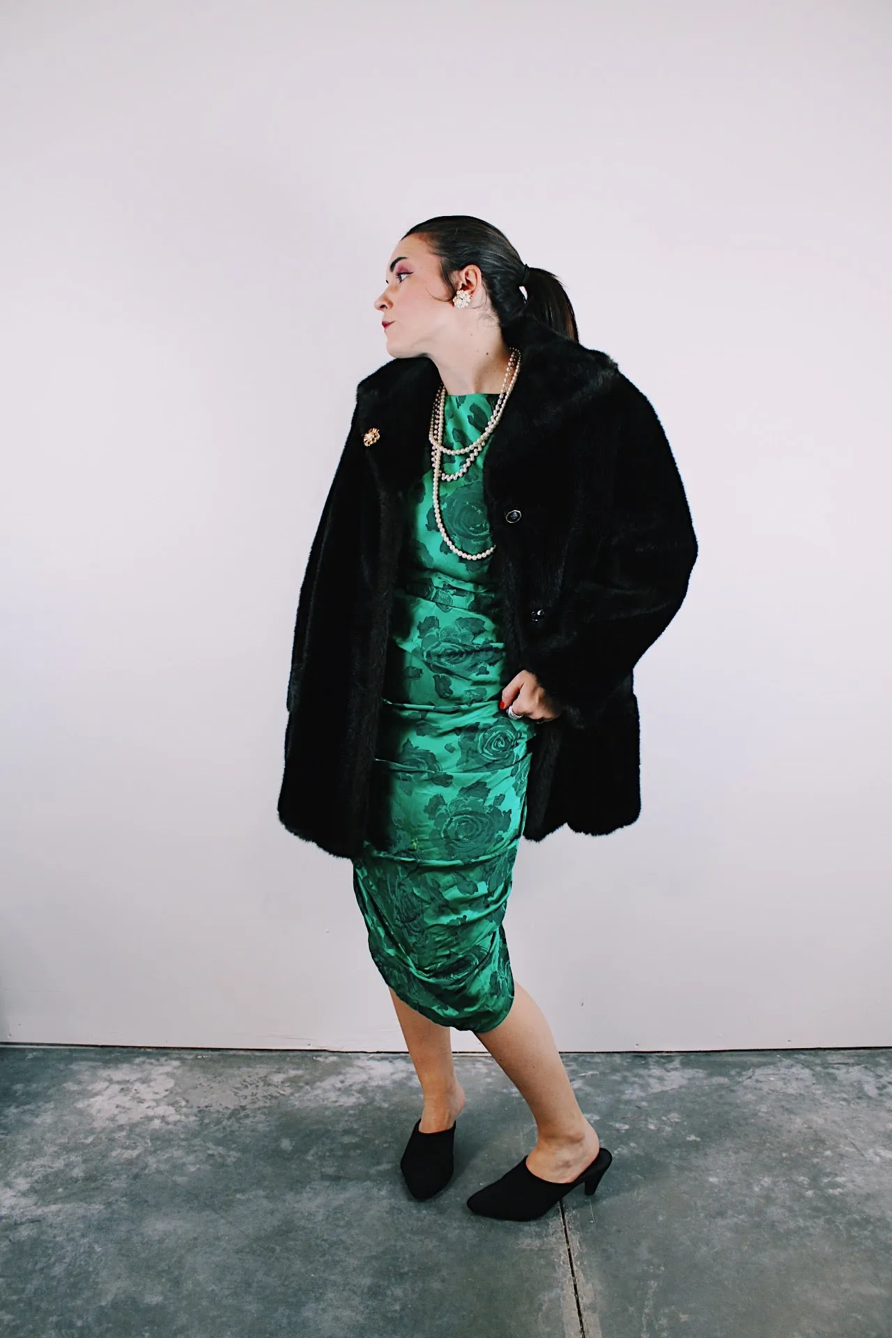 Dark Brown Faux Fur Coat