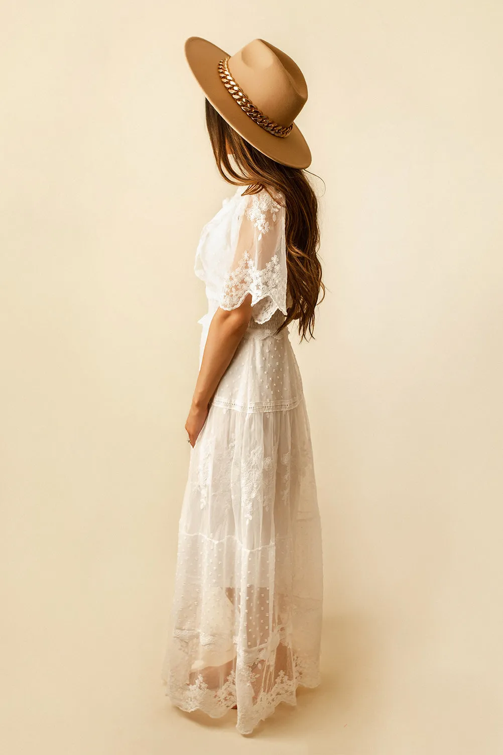 Day Dream Lace Maxi Dress (White) | FINAL SALE