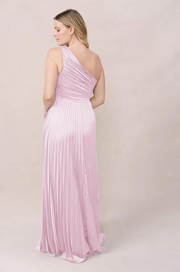 Declan Satin Pleated Dress | Made To Order