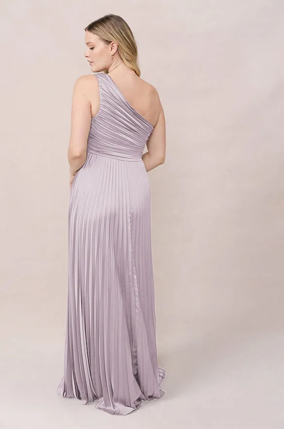 Declan Satin Pleated Dress | Made To Order