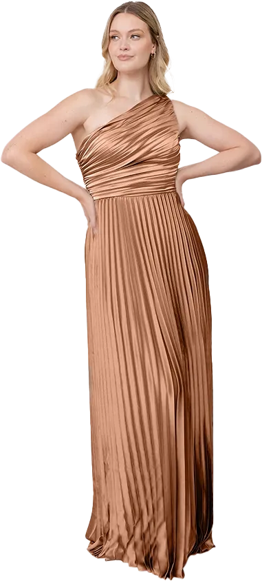 Declan Satin Pleated Dress | Made To Order