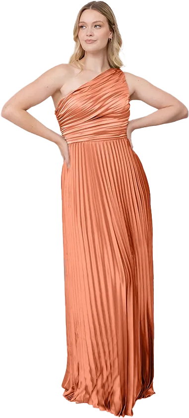 Declan Satin Pleated Dress | Made To Order
