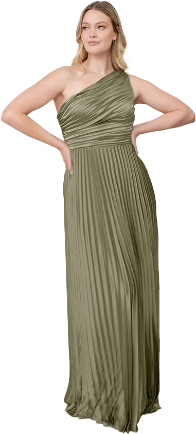Declan Satin Pleated Dress | Made To Order