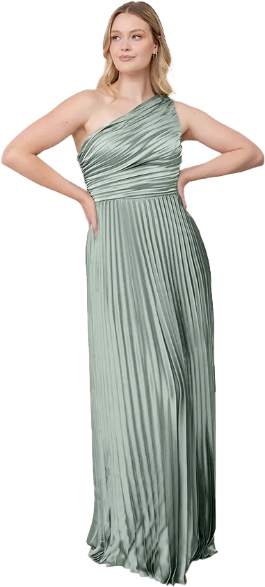 Declan Satin Pleated Dress | Made To Order