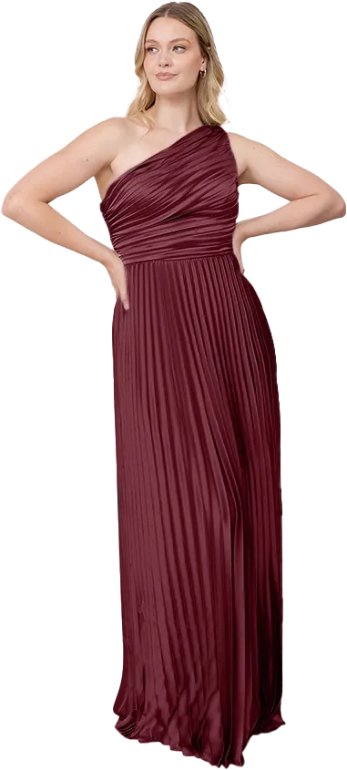 Declan Satin Pleated Dress | Made To Order