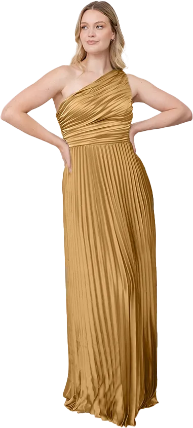 Declan Satin Pleated Dress | Made To Order
