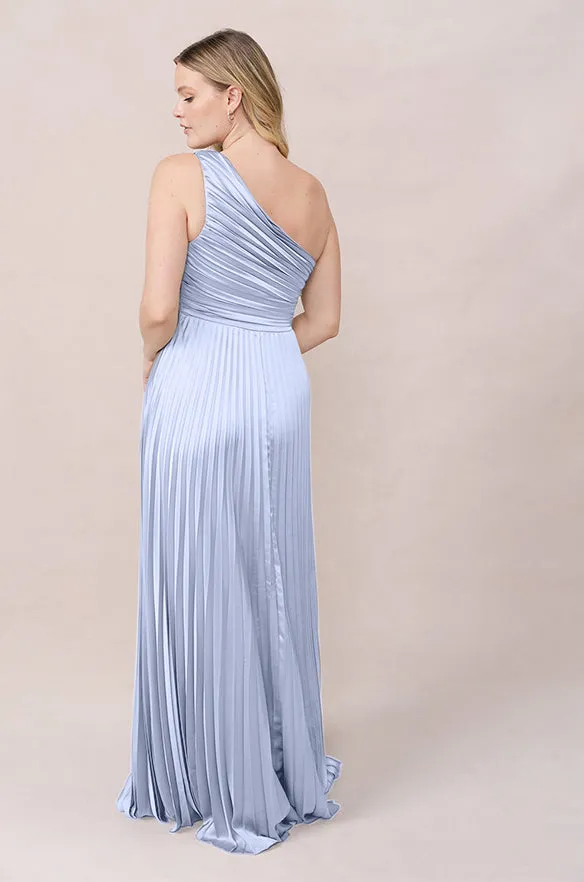 Declan Satin Pleated Dress | Made To Order