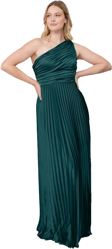 Declan Satin Pleated Dress | Made To Order