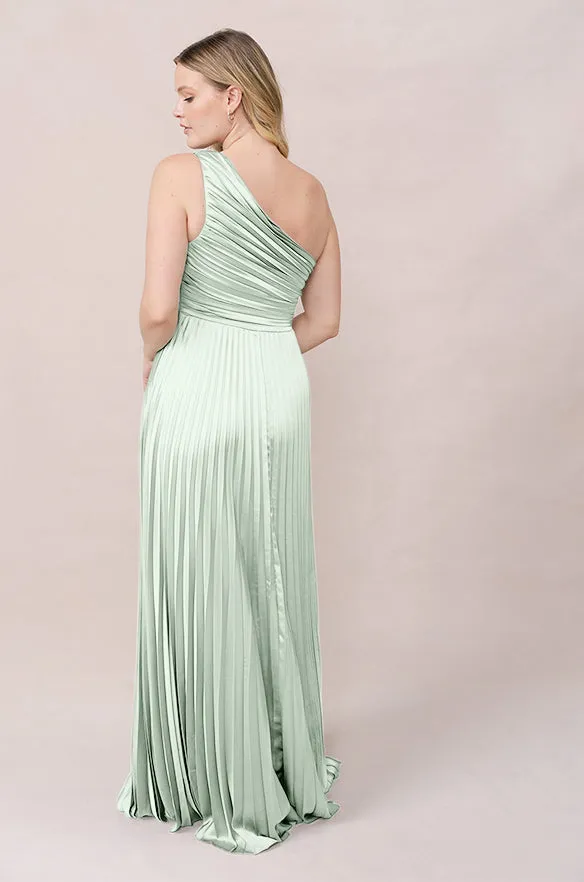Declan Satin Pleated Dress | Made To Order