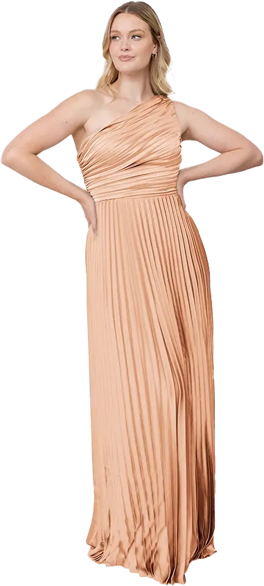 Declan Satin Pleated Dress | Made To Order