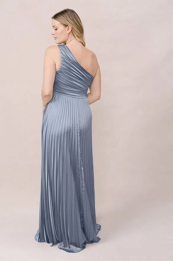 Declan Satin Pleated Dress | Made To Order