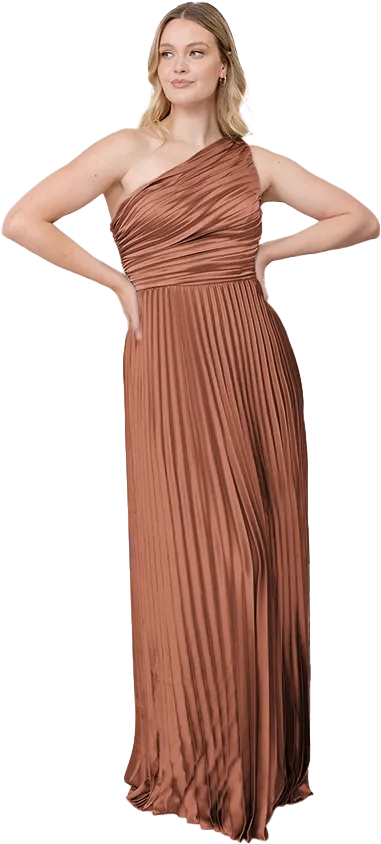 Declan Satin Pleated Dress | Made To Order