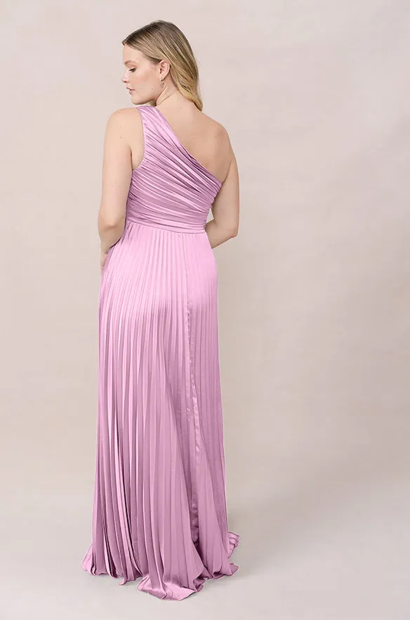 Declan Satin Pleated Dress | Made To Order