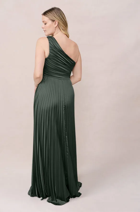 Declan Satin Pleated Dress | Made To Order