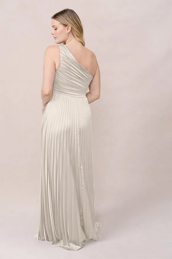 Declan Satin Pleated Dress | Made To Order