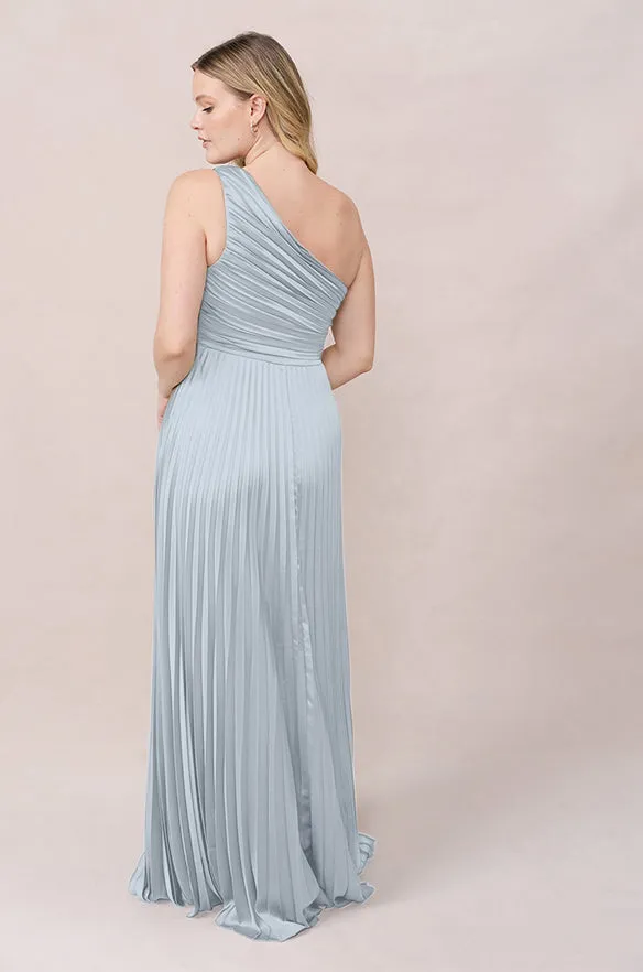 Declan Satin Pleated Dress | Made To Order