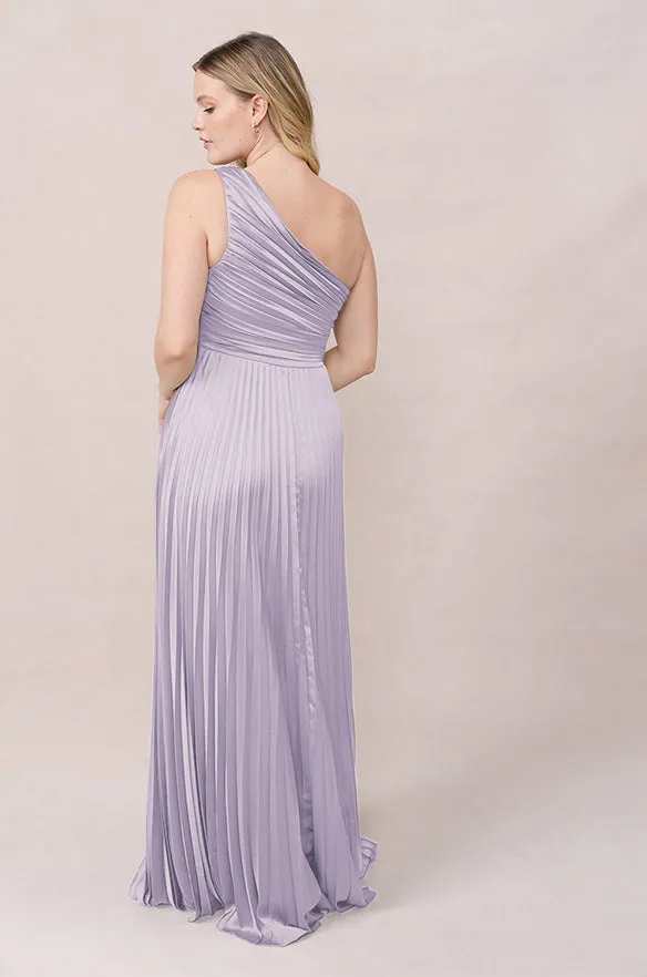 Declan Satin Pleated Dress | Made To Order