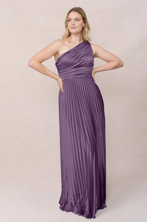 Declan Satin Pleated Dress | Made To Order