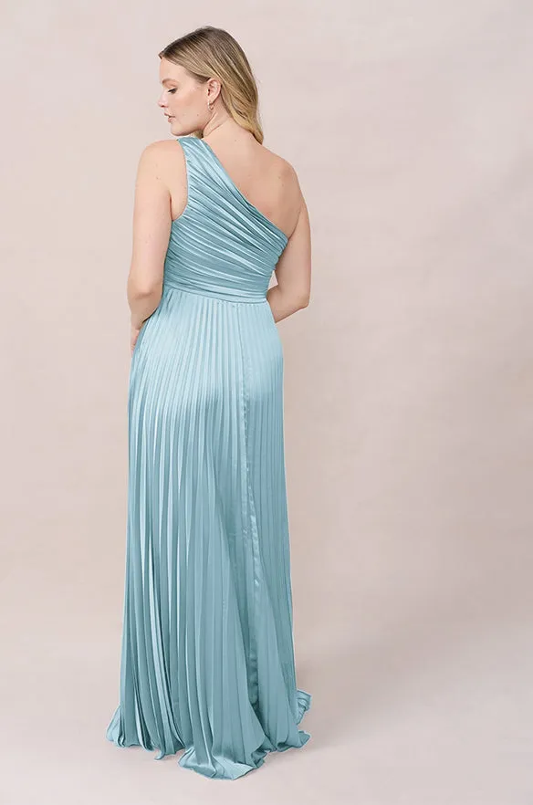 Declan Satin Pleated Dress | Made To Order