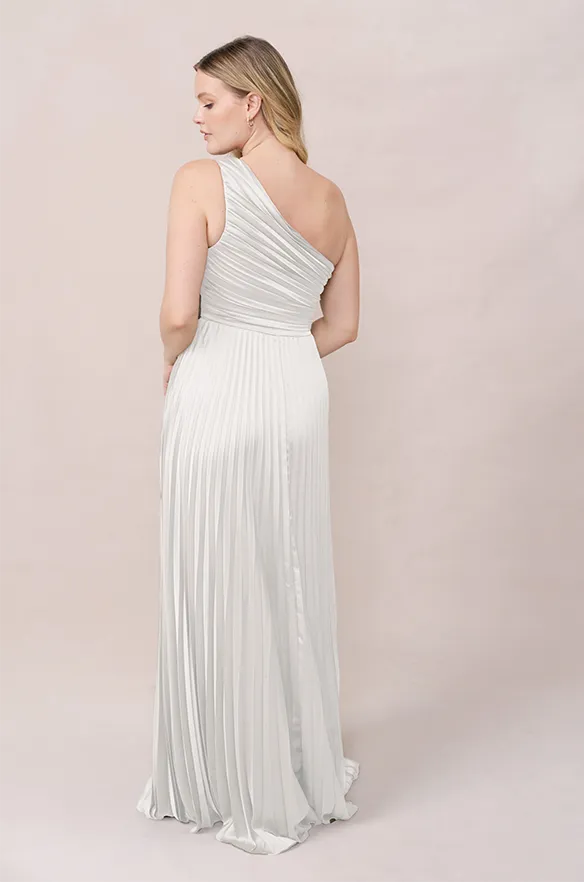 Declan Satin Pleated Dress | Made To Order