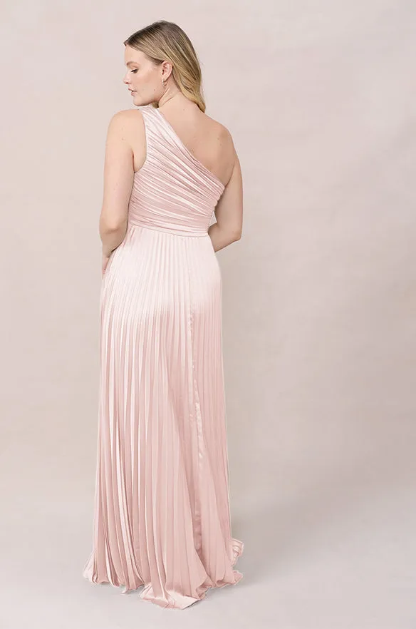 Declan Satin Pleated Dress | Made To Order