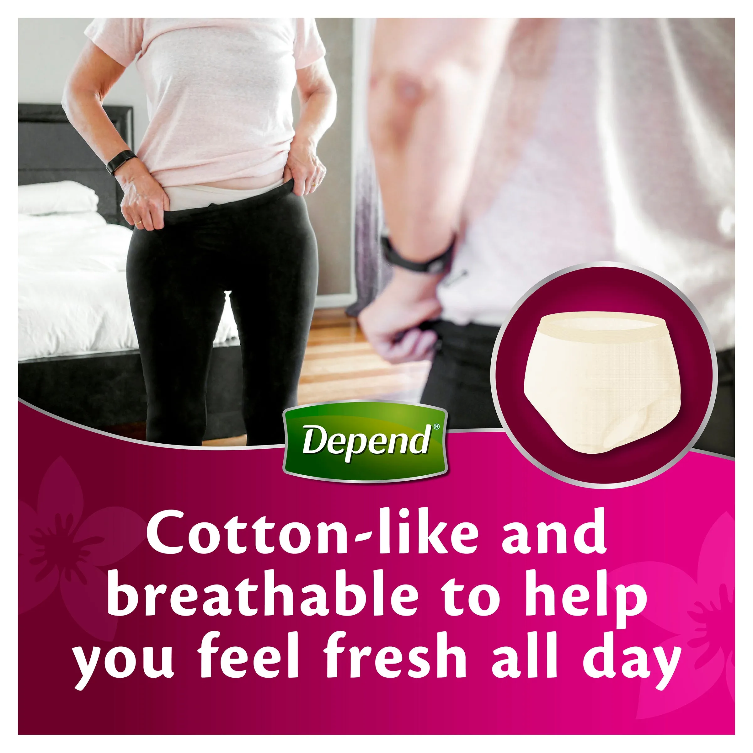 Depend Real Fit Incontinence Underwear Regular Women  Medium 8 Pack