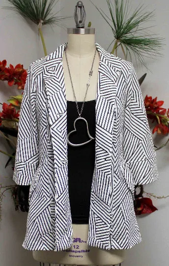 Designer and Exclusive Regular and Plus size jacket in High end Fabric. S to 3XL. Limited Cut
