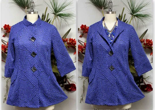 Designer and Exclusive Regular and Plus size jacket in High end Fabric. S to 3XL. Limited Cut