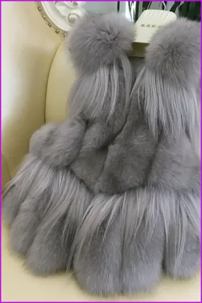 DO1493 Luxurylady Fox Fur Gilet 50CM