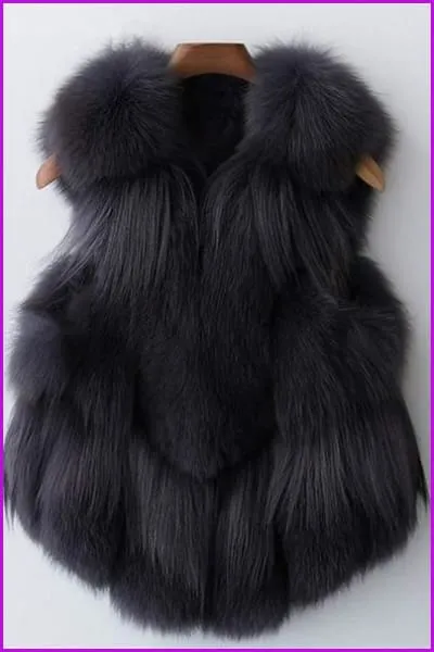 DO1493 Luxurylady Fox Fur Gilet 50CM