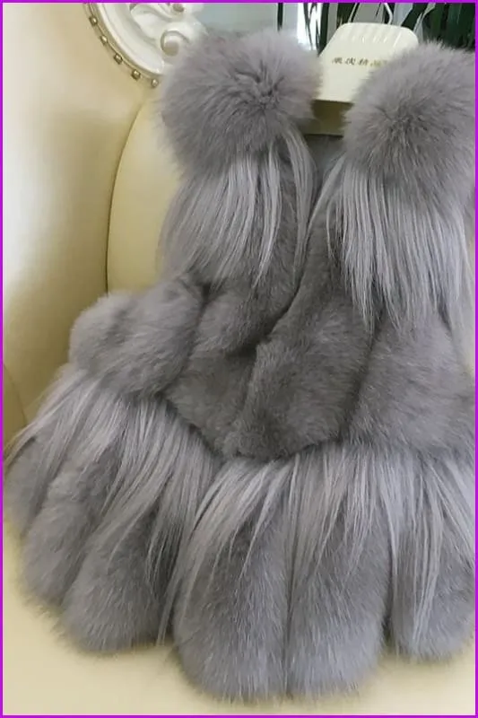 DO1493 Luxurylady Fox Fur Gilet 50CM