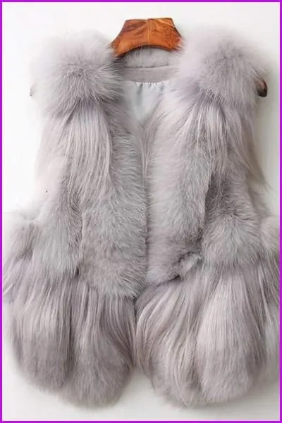 DO1493 Luxurylady Fox Fur Gilet 50CM