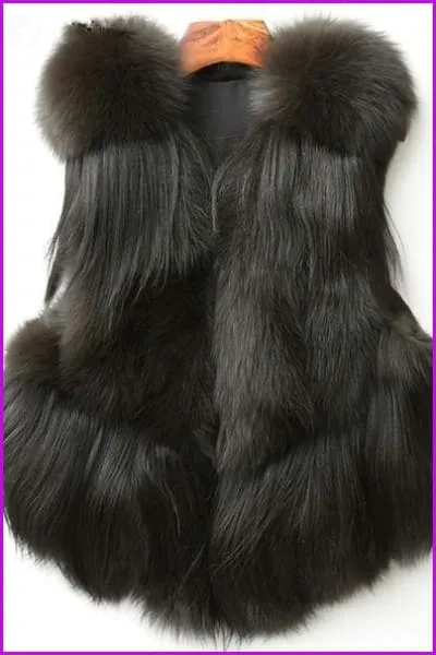 DO1493 Luxurylady Fox Fur Gilet 50CM