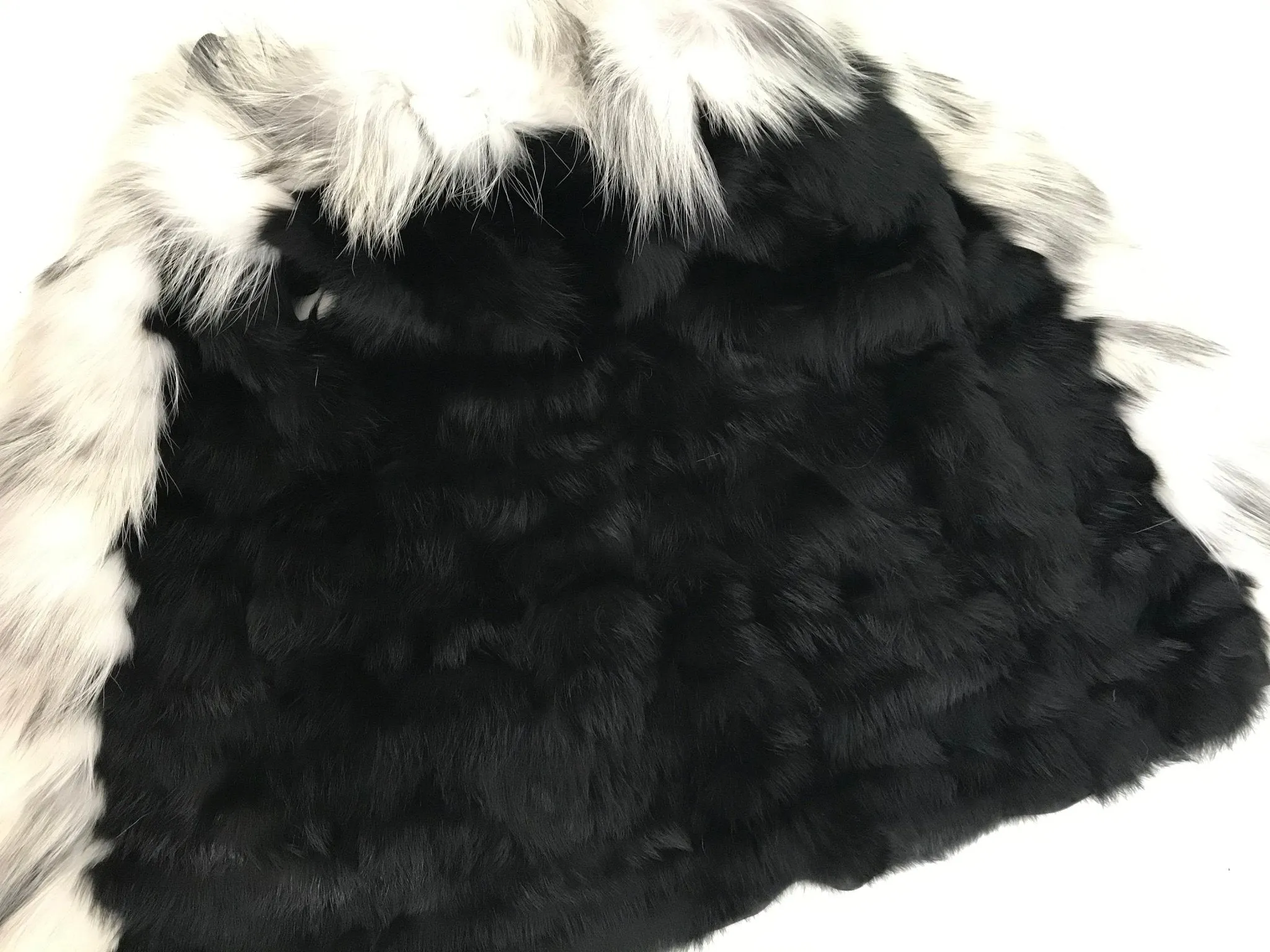 Double-sided vest  fox fur and leather