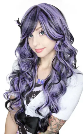 Duplicity Wig Creepie Cutie Lavender Black Wig