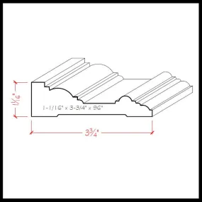 EWCA22 Casing 3-3/4 inch Trim Moulding