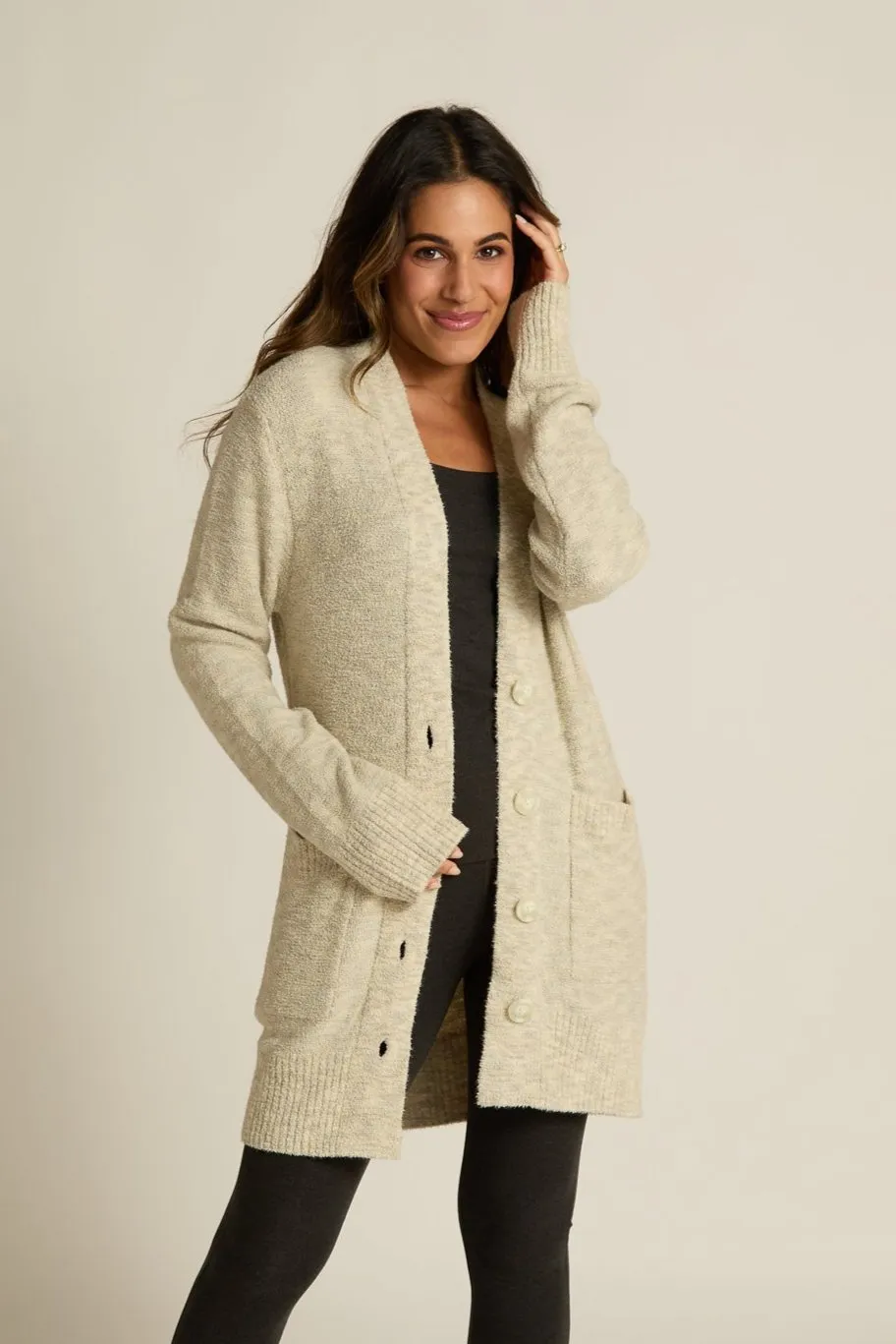 Faceplant Bamboo Plush Button-Up Cardi