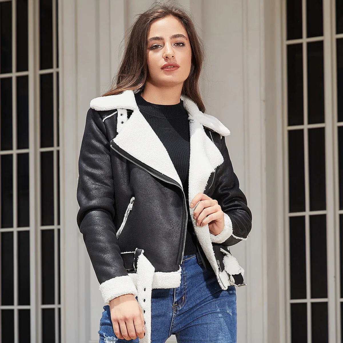 Faux Suede Winter Jacket