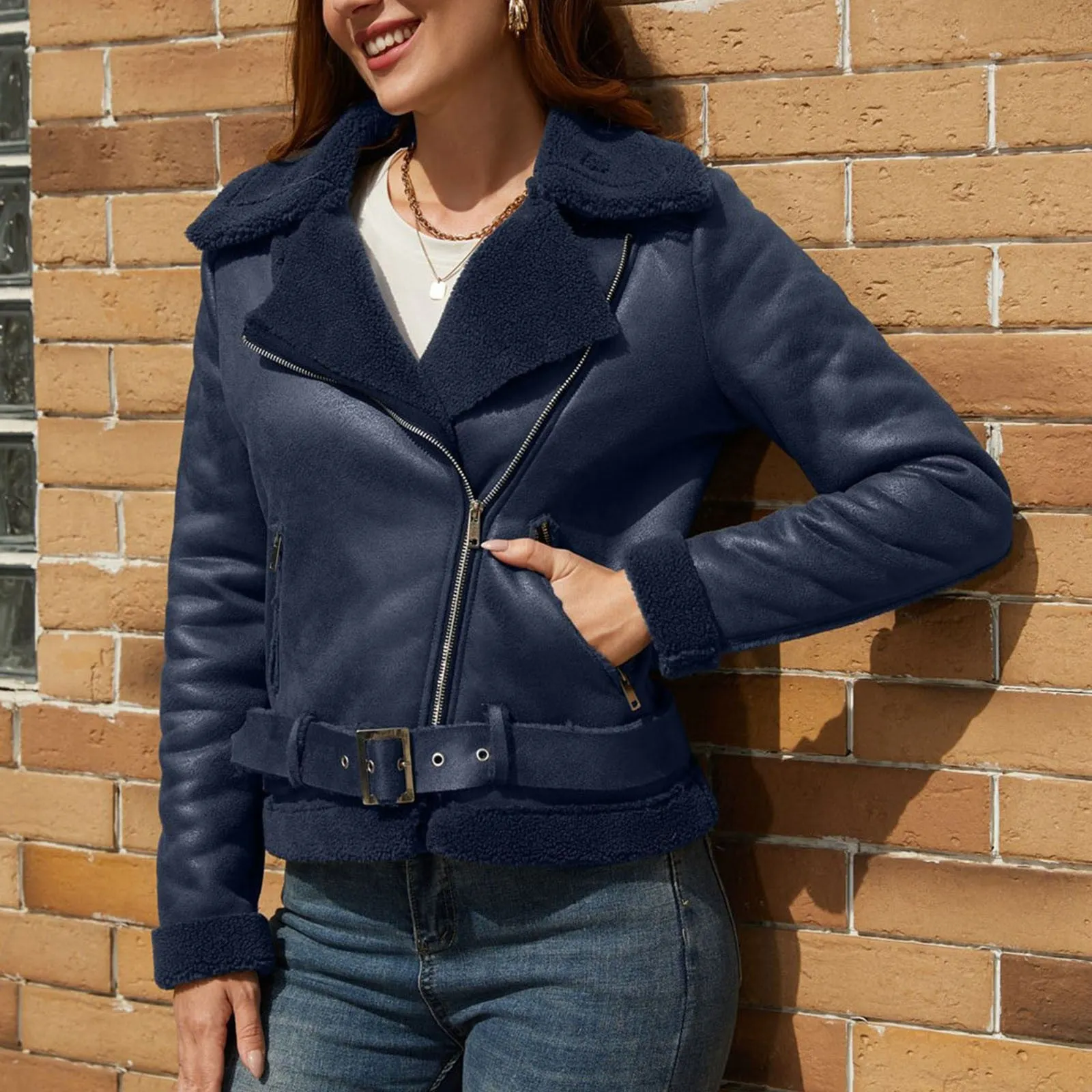 Faux Suede Winter Jacket